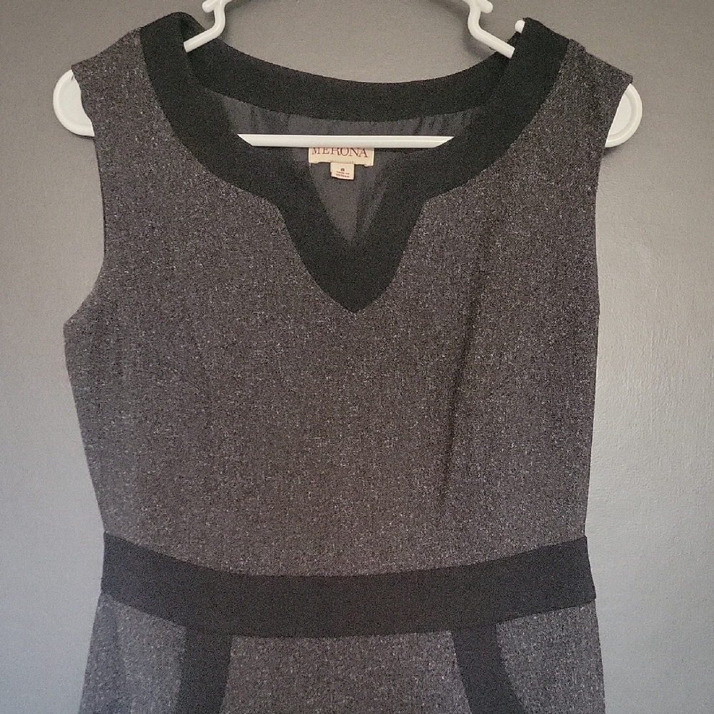 Merona Charcoal and Black Midi Dress